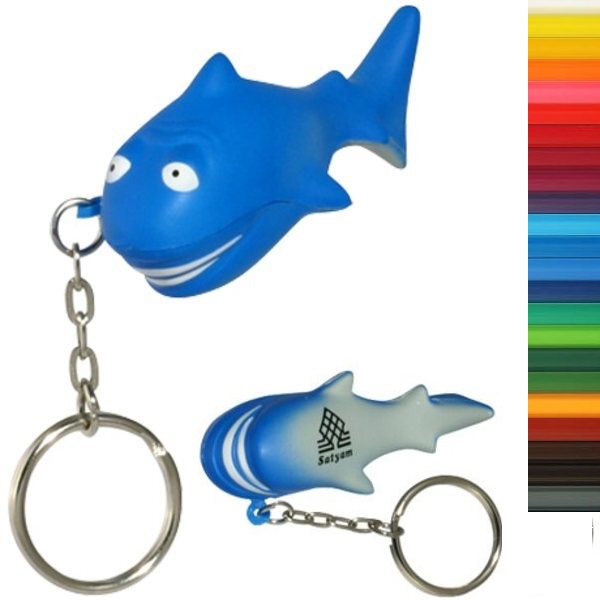 Shark PU Stress Ball Key Chain