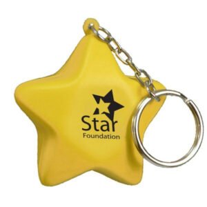 PU Star Stress Ball Key Chain