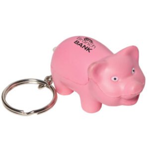 PU Pig Stress Ball Key Chain