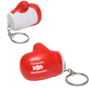PU Boxing Glove Stress Ball Key Chain