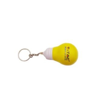 PU Electric Bulb Stress Ball with Key Chain