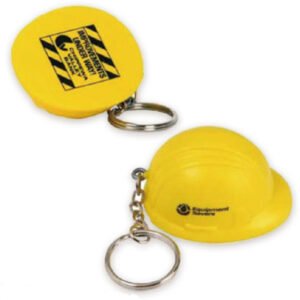 Hard Hat Stress Ball Key Chain