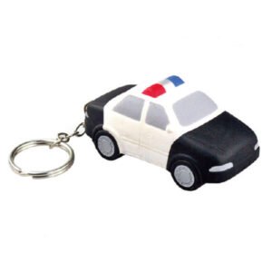 Police Car Stress Ball With Keychain