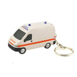 Ambulance Stress Ball With Keychain