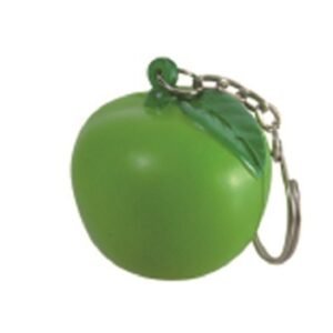 PU Green Apple Stress Ball Keychain