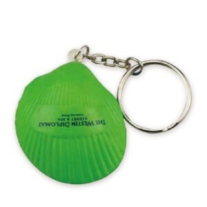 PU Seashell Stress Ball With Keytag
