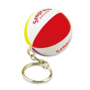 PU Custom Beach Ball Stress Reliever with Key Chain