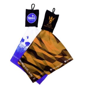 Custom MicroFiber Cleaning Cloth Pouch with Keychain