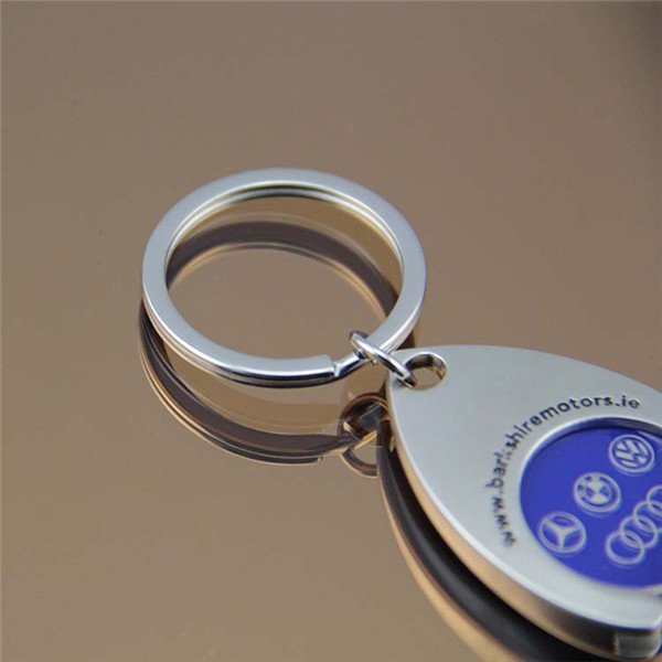 Customized Shopping Cart Coin with Key Chain Token Holder
