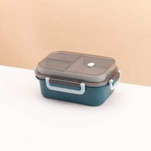 Simple Double Layer Compartment Microwaveable Lunch Box