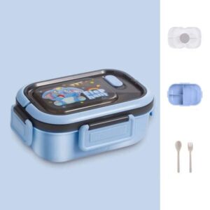 Double Layer Microwavable Wooden Lid Lunch Box