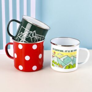 Outdoor Enamel Camping Mug 12oz