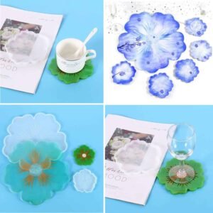 Petal Shaped Silicone Coaster with Custom Logo