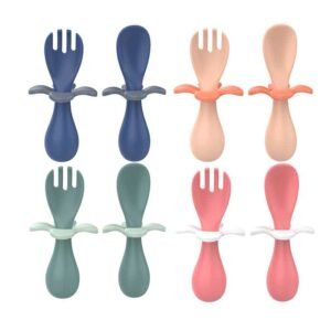 Petal Short Handle Baby Training Fork & Spoon Set