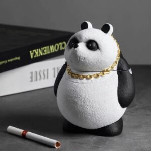 Adorable Panda Ashtray With Lid
