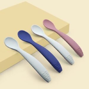 Children-  Two-color Silicone Long-handled Spoon