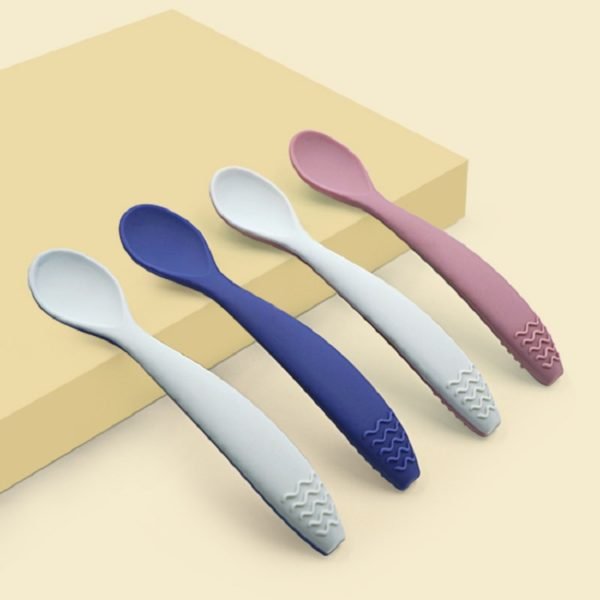 Children- Two-color Silicone Long-handled Spoon