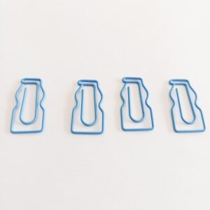 Milk Bottle Shaped Metal Paperclips