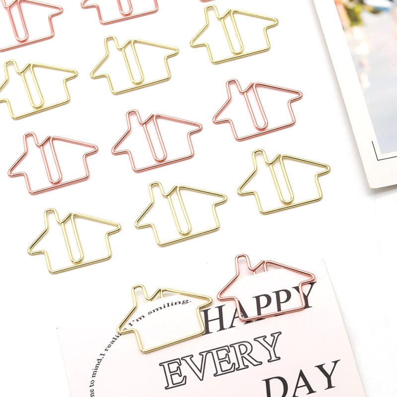 Electroplating House Shaped Metal Paperclips