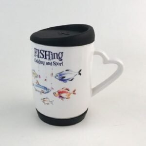 Ceramic Mug with Silicone Lid-12oz