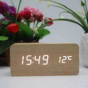 Luminous Digital Multifunction Wooden Alarm Clock