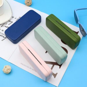 Multicolor Simple PU Rectangular Glasses Case Sunglasses Box