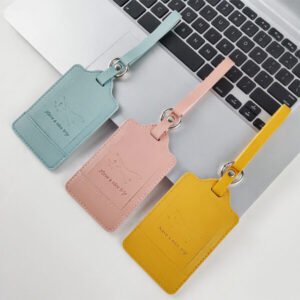 Soft PU Leather Luggage Tag Custom  Pattern