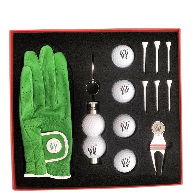 Golf Gift Set with Wine Bottle Balls