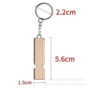Flat Aluminum Alloy Dual-Frequency Survival Whistle