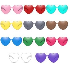 Heart Shaped Rimless Sunglasses