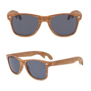Wood Grain DesigSunglassesith Bottle Opener