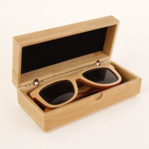 Bamboo WooSunglassesith Case