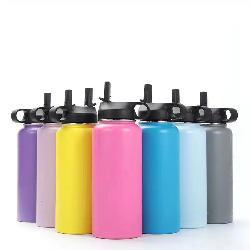 Insulated Stainless Steel Water Bottle with Straw 16 OZ