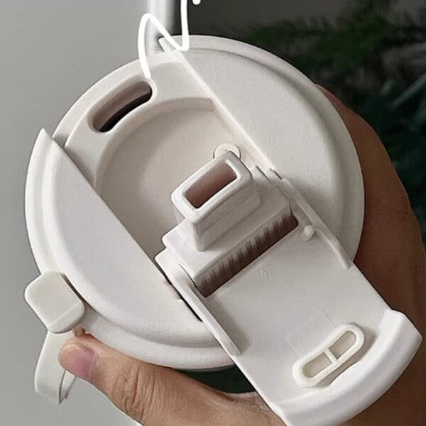 Fashionable 12oz Insulated Coffee Cup with Straw - 图片 2