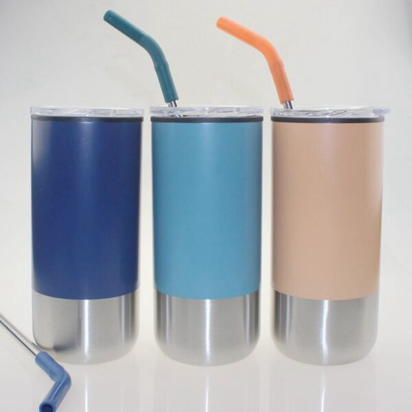 Stainless Steel Tumbler with Straw-16 oz - 图片 2