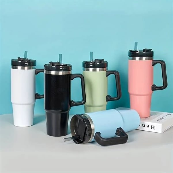 Tumbler With Handle Straw Lid 30oz. - 图片 2