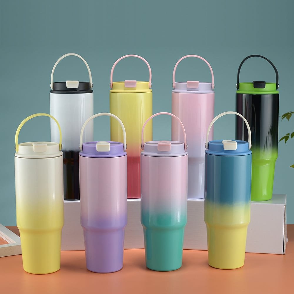 Gradient Color Tumbler With Handle 40OZ - 图片 2