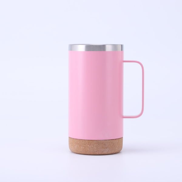 Large Capacity Multicolor Stainless Steel Cork Bottom Vacuum Bottle 16oz - 图片 2