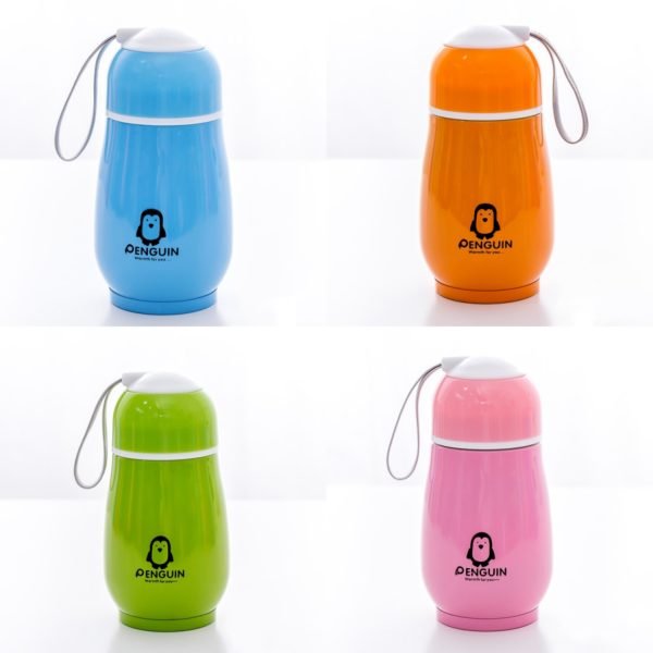 Mini Cute Multicolor Stainless Steel Vacuum Bottle with Lanyard for Kids - 图片 2