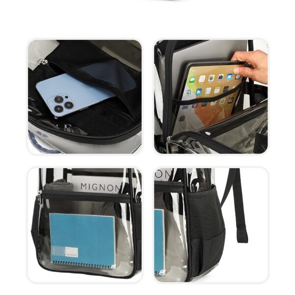 Transparent PVC Clear Backpack - Image 2