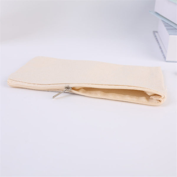 Natural Canvas Make-up Bags With Zipper - 图片 2