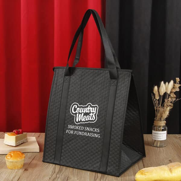 Dot Embossed Zipper Non-Woven Insulation Bag - 图片 2