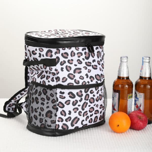 Large Capacity Leopard-print Duffel Bag Portable Cooler Bag - Image 2