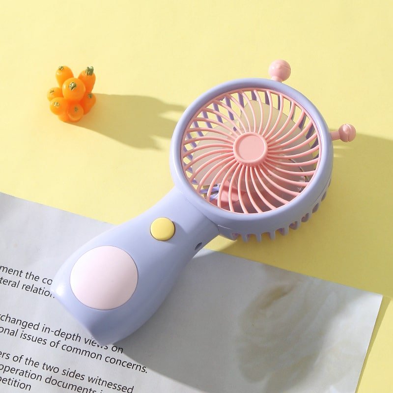 Summer Snail Cartoon Handheld USB Rechargeable Fan - 图片 2