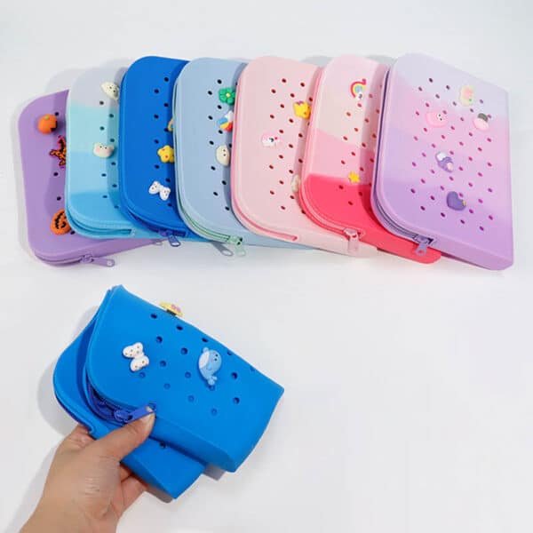 Silicone Pencil Case With Rhombus Pattern - Image 2