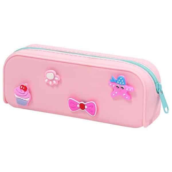 Colorful Silicone Hole Pencil Case With Custom Charms - 图片 2