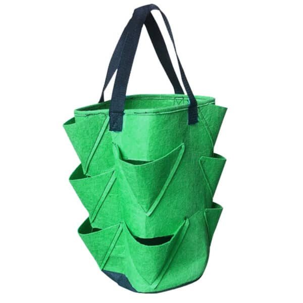 Felt 10 Pockets Non-woven Strawberry Hanging Bag - Image 2