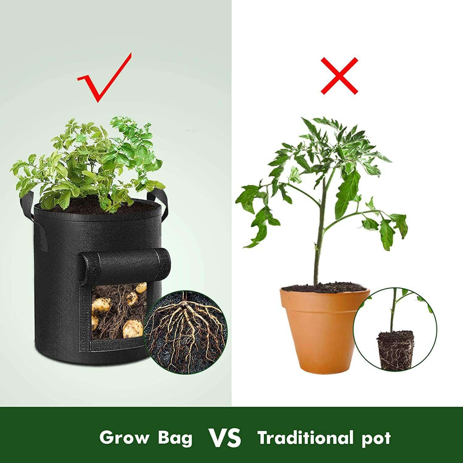 Customized Grow Bag With Flap 4 Gallon - Image 2
