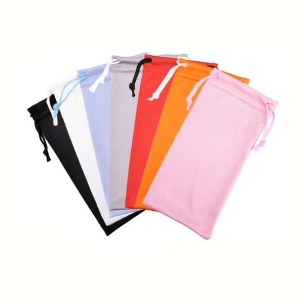 Multicolor Customizable Polyester Glasses Bag Sunglasses Pouch with Drawstring - Image 2