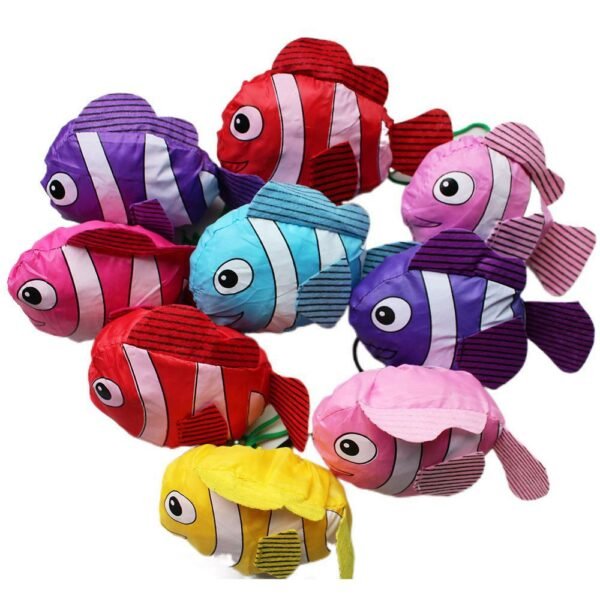Polyester Tropical Fish Foldable Shopping Bag - Image 2